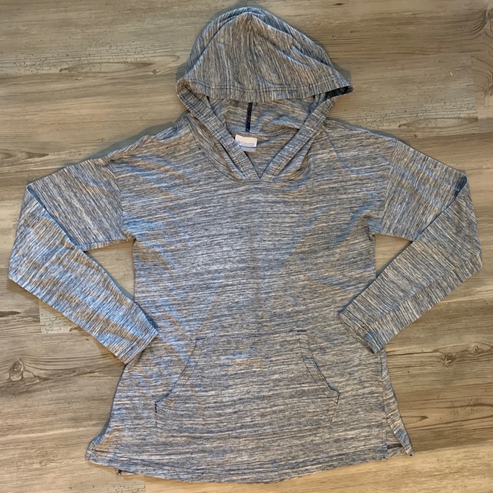COLUMBIA pullover hoodie base layer 80% cotton Sm
